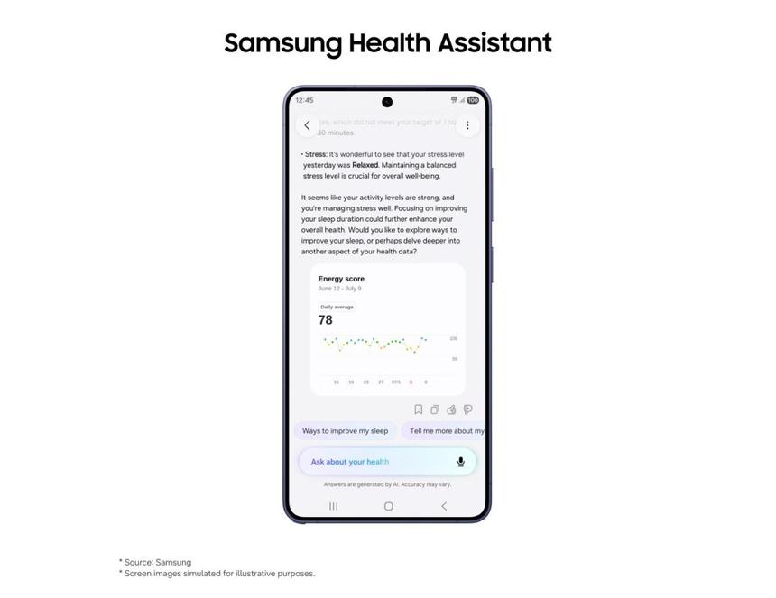 Samsung запустила ИИ-помощник для здоровья Health Assistant для смартфонов Galaxy