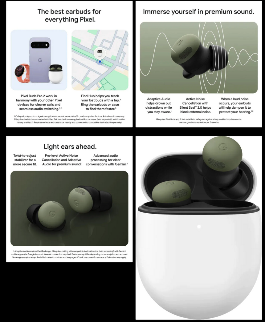 Оливки: у наушников Google Pixel Buds Pro 2 появится новый цвет