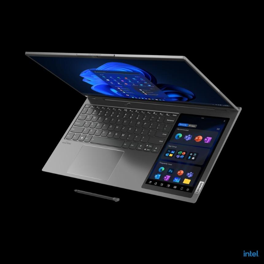 Lenovo представила ноутбук с дополнительным экраном рядом с клавиатурой