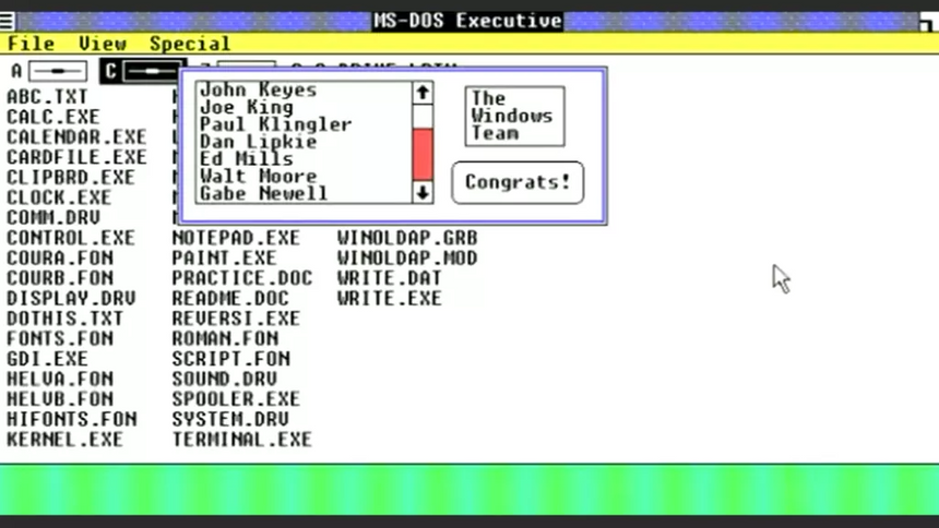 In the very first Windows found a secret almost 40 years after the release