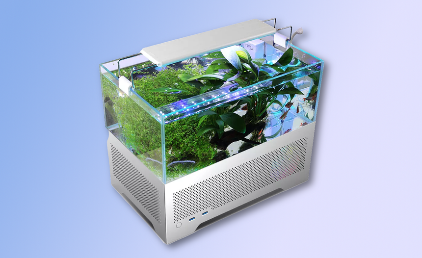 2 в 1: в Китае выпустили компьютерный корпус с полноценным аквариумом для рыбок
