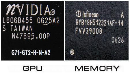 Memory and GPU Ratings ASUS EN7950 GT  