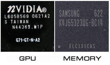 Memory ratings GPU Gigabyte GV-NX79T256DP-RH  
